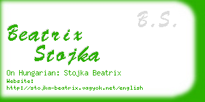 beatrix stojka business card